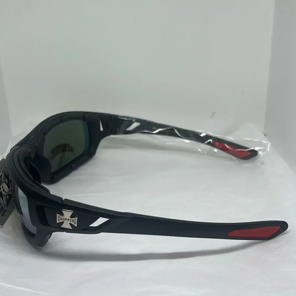 Choppers Padded Sunglasses with Mirror Lenses